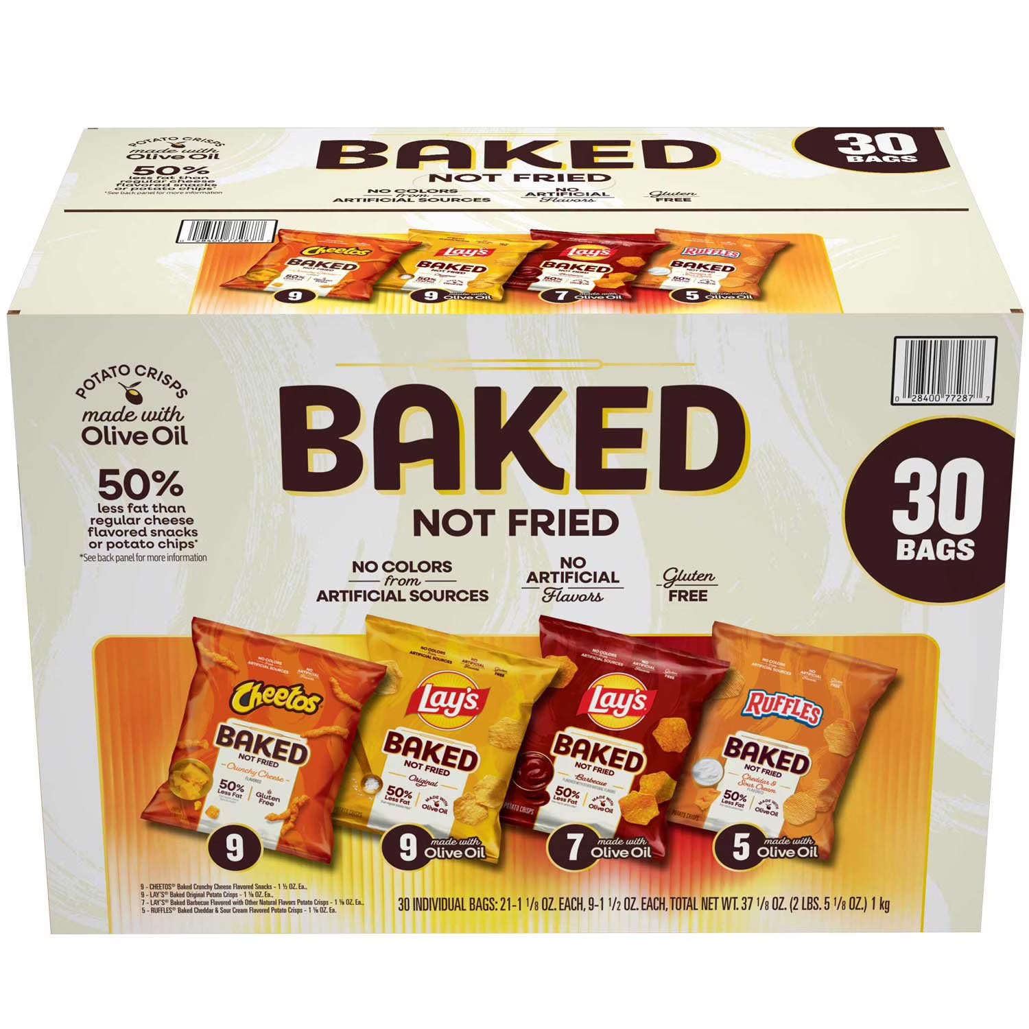Frito-Lay Baked Mix Chips, Variety Pack, 30 ct