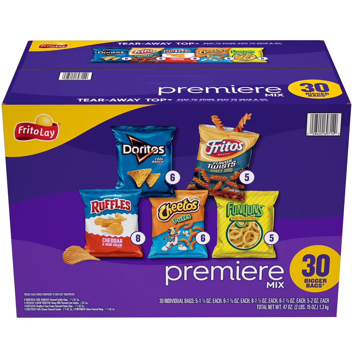 Frito-Lay Premiere Mix Variety Pack Chips, 30 pk