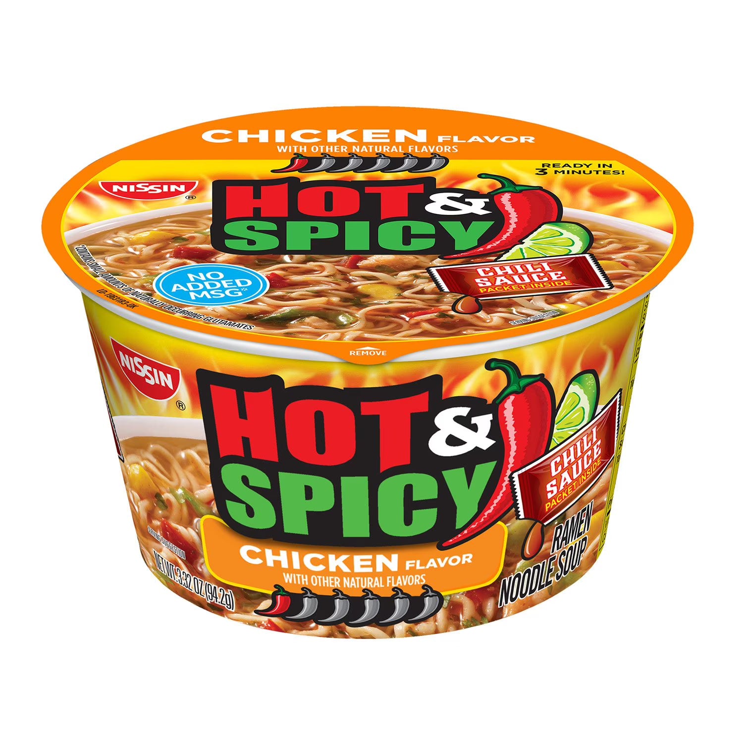 Nissin hot and spicy ramen bowl chicken flavor (single)