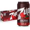 7UP Caffeine Free Zero Sugar Cherry Soda Pop, 12 fl oz, 12 Pack Cans