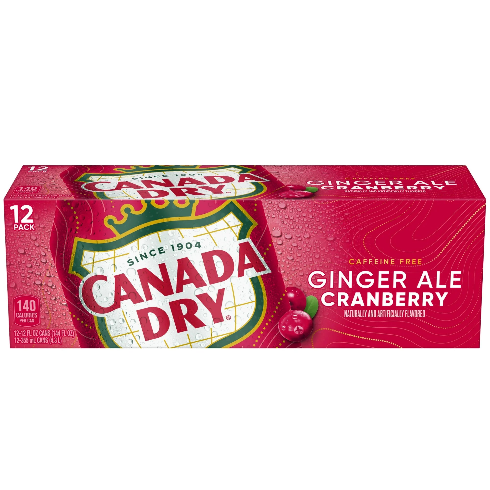 Canada Dry Cranberry Ginger Ale, 12 fl oz, 12 pack