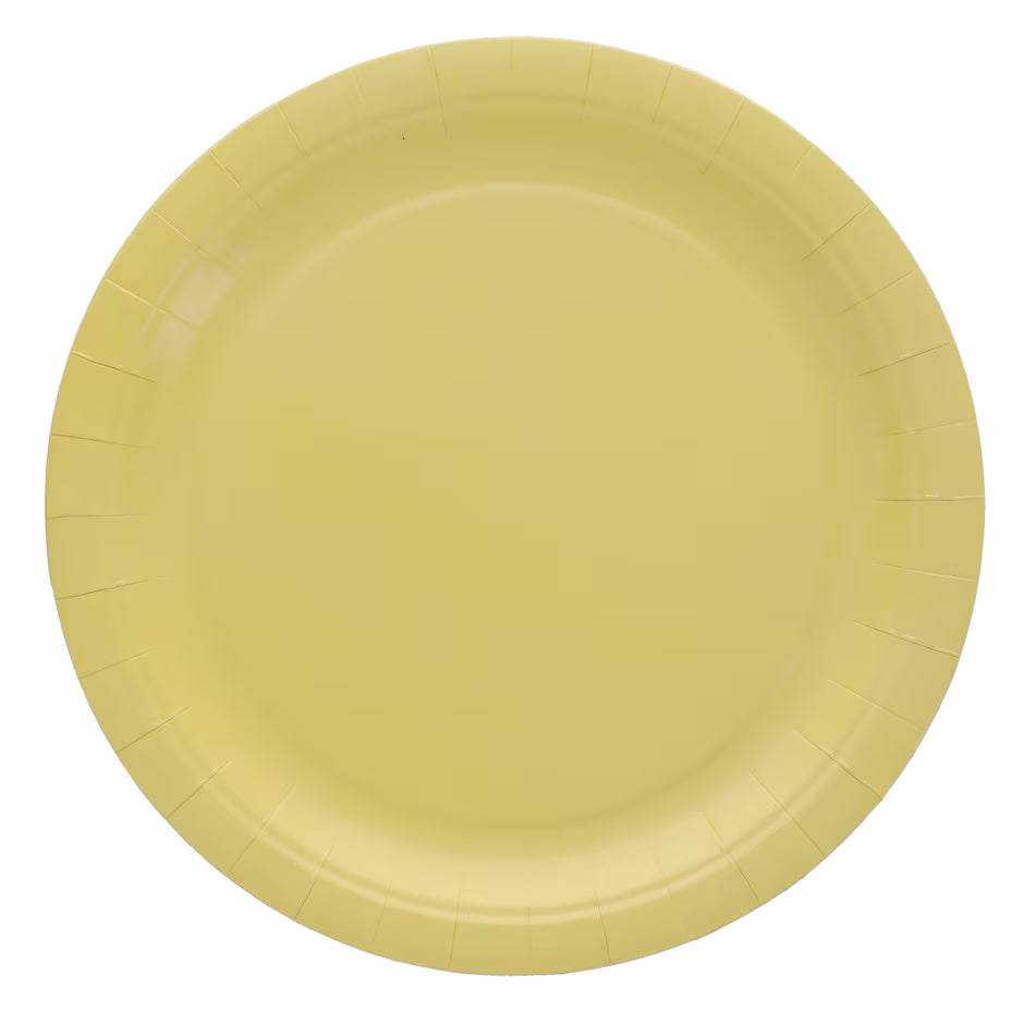 Round Paper Plates - Bright Yellow, 9 in., 24 ct.