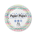 Microwave-safe Paper Plates, 10-pc Pack.