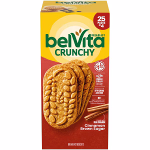 belVita Blueberry Breakfast Biscuits, 4 biscuits per pack, 25 pk.