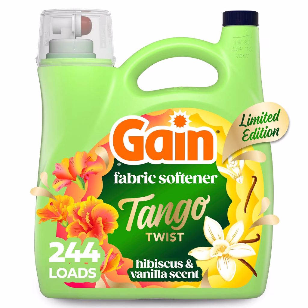 Gain Tango Twist Liquid Fabric Softener, Hibiscus and Vanilla Scent, 244 loads, 143 fl. oz